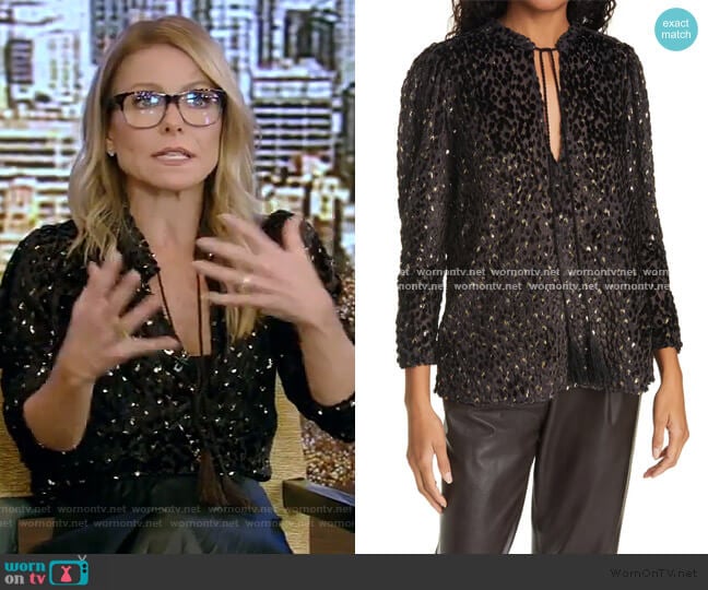 Ophelia Top by A.L.C. worn by Kelly Ripa  on Live with Kelly & Ryan