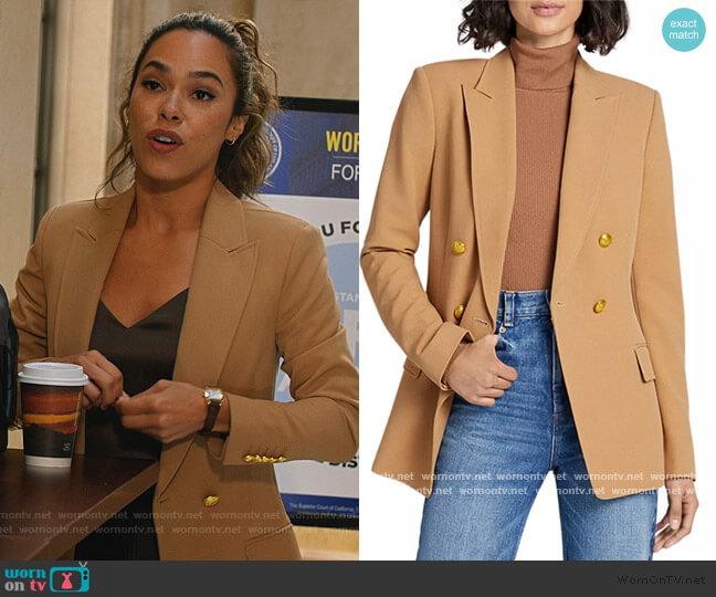 WornOnTV: Emily’s beige double breasted blazer on All Rise | Clothes ...