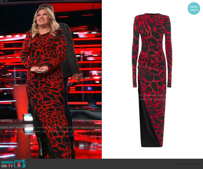 Long Dress by Alexandre Vauthier worn by Kelly Clarkson on The Voice