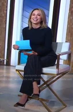 Amy’s blue striped pants on Good Morning America