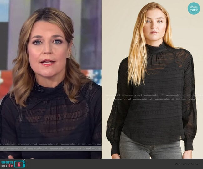 Aniya Blouse by Veronica Beard worn by Savannah Guthrie on Today