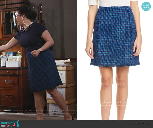 Vomanda Tweed Suit Skirt by BOSS worn by Sherri Kansky (Ruthie Ann Miles) on All Rise