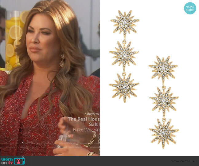 Callisto Drop Earrings by Baublebar worn by Emily Simpson  on The Real Housewives of Orange County