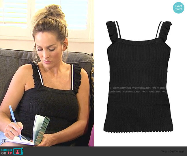 Ruffled Knit Tank Top by Design History worn by Clare Crawley on The Bachelorette