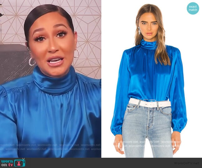 Turtleneck Blouse by Divine Heritage worn by Adrienne Houghton on The Real