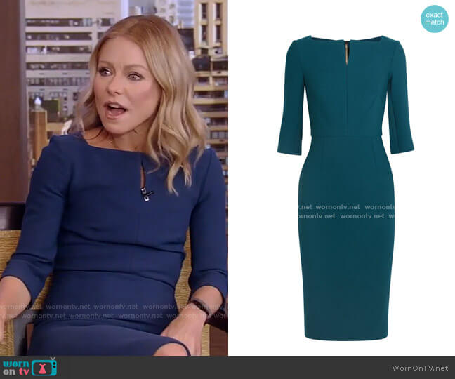 Etty Dress by Roland Mouret worn by Kelly Ripa on Live with Kelly and Mark