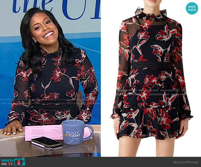 French Floral Mini Dress by Nicholas worn by Sheinelle Jones on Today