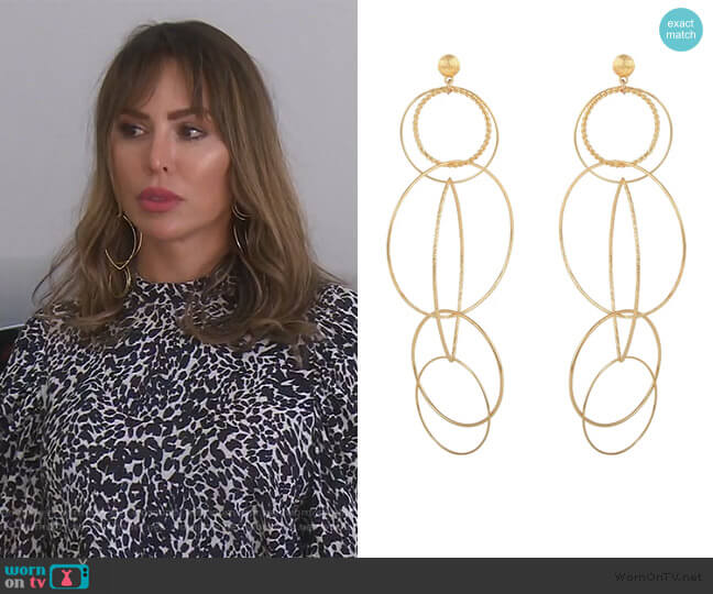 Torsade earrings by Gas Bijoux worn by Kelly Dodd  on The Real Housewives of Orange County