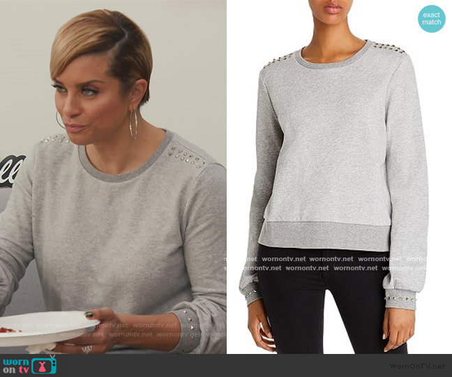 Dawson Studded Sweatshirt by Generation Love worn by Robyn Dixon on The Real Housewives of Potomac