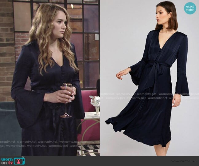 Annabelle Dress by Ghost London worn by Summer Newman (Hunter King) on The Young and the Restless