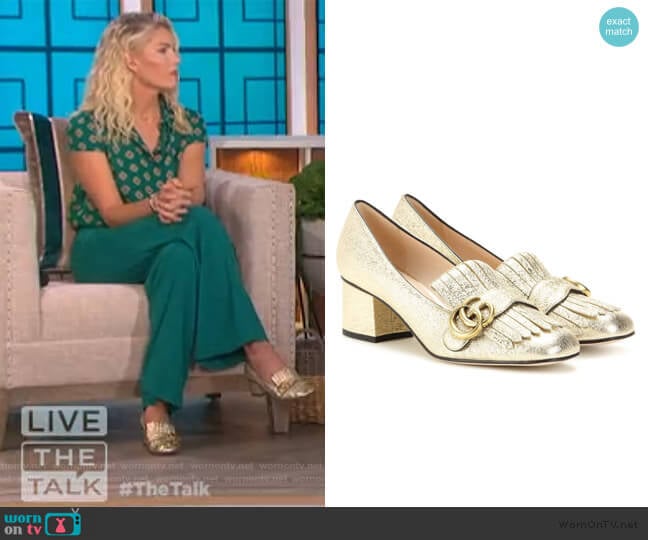 Marmont Pumps by Gucci worn by Amanda Kloots on The Talk worn by Amanda Kloots on The Talk