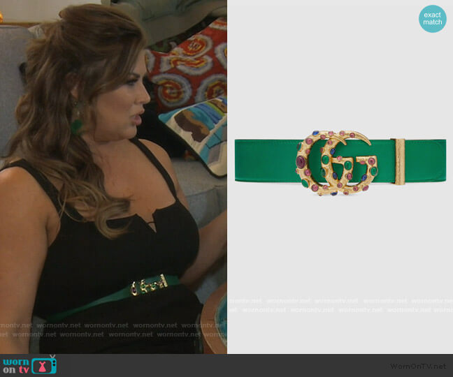 Gucci Jewell Embellished Belt by Gucci worn by Emily Simpson on The Real Housewives of Orange County