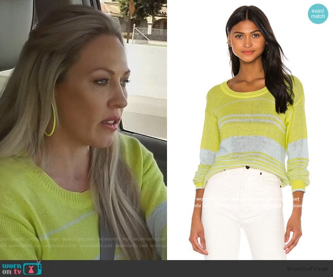 Haven Sweater by Heartloom worn by Braunwyn Windham-Burke on The Real Housewives of Orange County