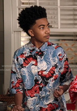 Jack's tiger print shirt on Black-ish