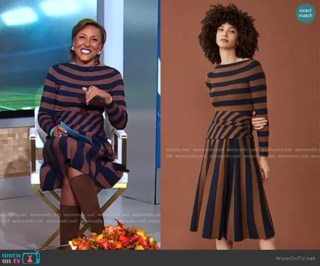 Knitted Camelot Dress by The Fold London worn by Robin Roberts on Good Morning America