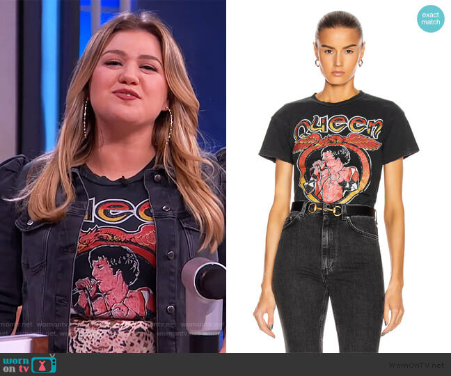 Queen Freddie Tee by Madeworn worn by Kelly Clarkson on The Kelly Clarkson Show