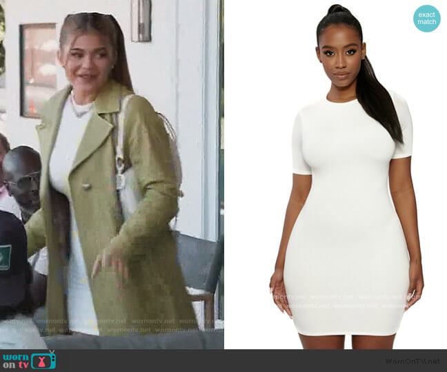 WornOnTV: Kylie's green coat and mini dress on Keeping Up with the
