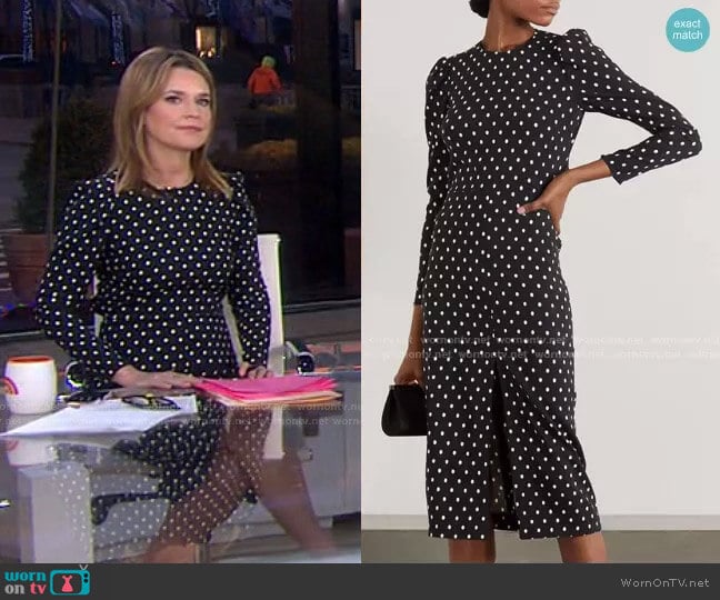 WornOnTV: Savannah’s black polka dot dress on Today | Savannah Guthrie ...