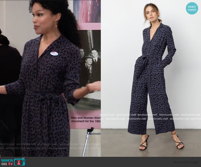 Callan Jumpsuit by Rails worn by Portia Robinson (Brook Kerr) on General Hospital