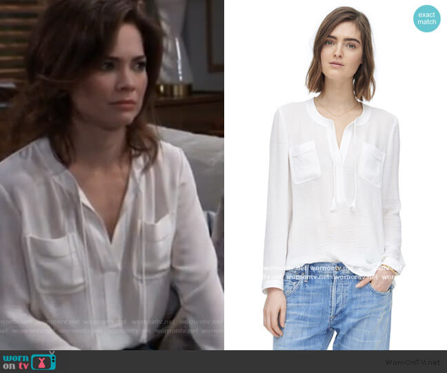 Sophia Top by Rebecca Taylor worn by Elizabeth Webber (Rebecca Herbst) on General Hospital