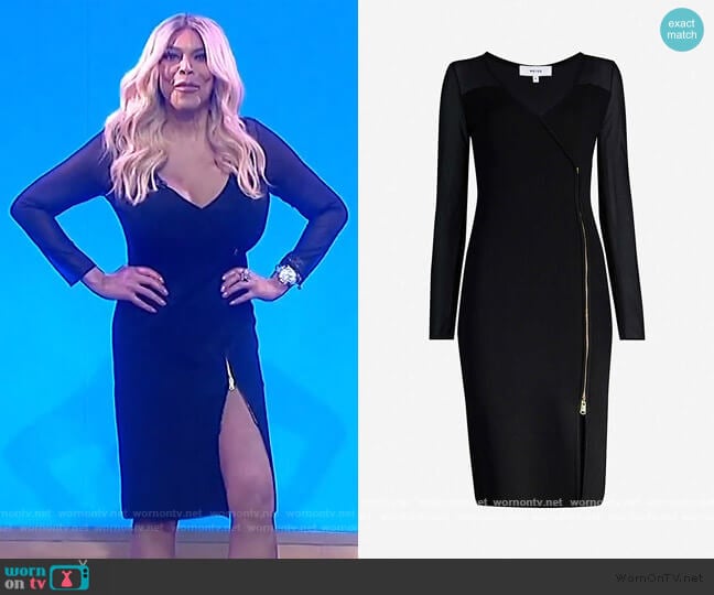 Valencia zipped bodycon dress by Reiss worn by Wendy Williams on The Wendy Williams Show