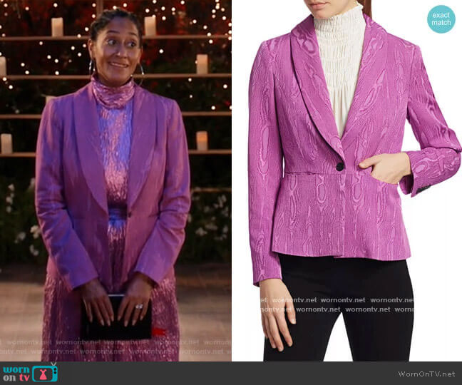 WornOnTV: Rainbow’s pink marbled blazer on Black-ish | Tracee Ellis