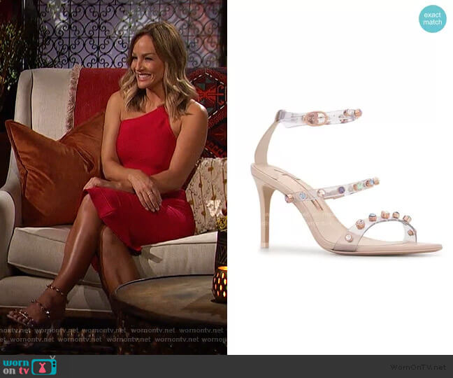 Rosalind Gem Mid Sandals by Sophia Webster worn by Clare Crawley on The Bachelorette