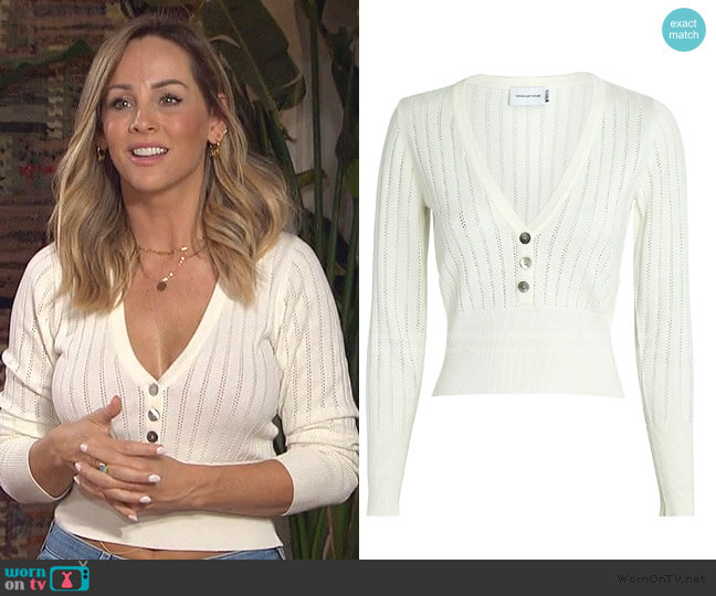 Solace Pointelle Knit Henley Top by Significant Other worn by Clare Crawley  on The Bachelorette