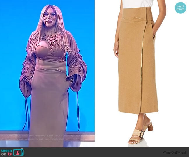 Wrap Skirt by Sanders Bos worn by Wendy Williams on The Wendy Williams Show