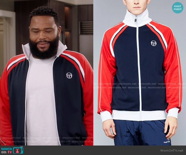 Ghibli Archivio Tracktop by Sergio Tacchini worn by Andre Johnson (Anthony Anderson) on Black-ish