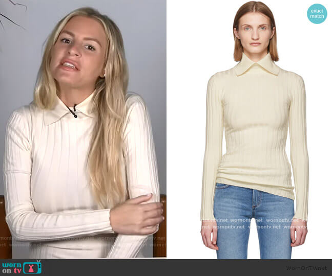 Off-White Aviles Sweater by Toteme worn by Morgan Stewart  on E! News