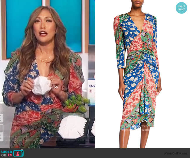 Mary Dress by Veronica Beard worn by Carrie Inaba on The Talk