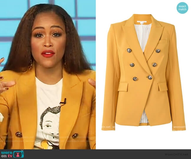 Double Breasted Blazer by Veronica Beard worn by Eve on The Talk