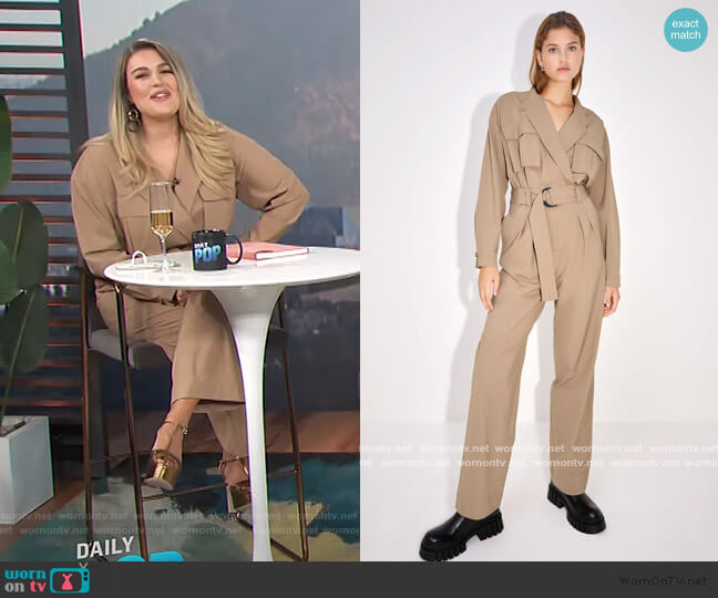 Long Jumpsuit with Pockets by Zara worn by Carissa Loethen Culiner on E! News