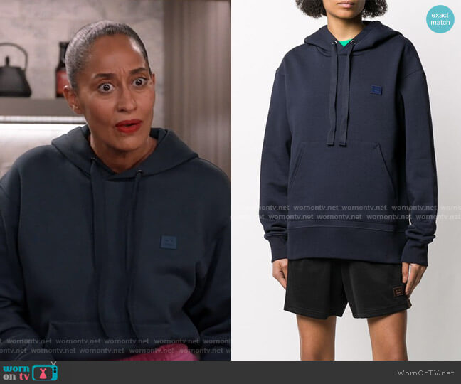 Ferris Face Hoodie by Acne Studios worn by Rainbow Johnson (Tracee Ellis Ross) on Black-ish