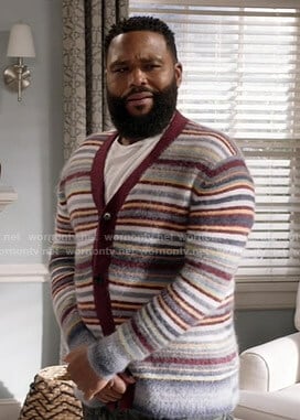 Andre’s striped cardigan on Black-ish