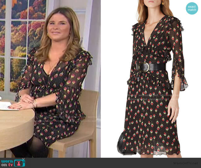 Red Roses Dress by Anna Sui worn by Jenna Bush Hager  on Today