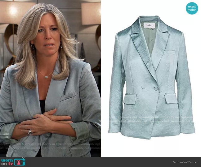 Wilie Blazer by ba&sh worn by Carly Corinthos (Laura Wright) on General Hospital