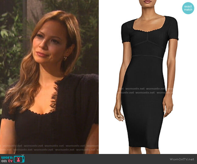 Scalloped Body-Con Dress by Bcbgmaxazria worn by Ava Vitali (Tamara Braun ) on Days of our Lives