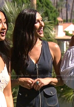 Rebecca Kufrin’s zip front denim dress on The Bachelorette