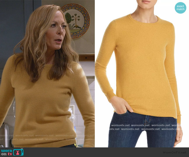 Crewneck Cashmere Sweater by C by Bloomingdale's worn by Bonnie Plunkett (Allison Janney) on Mom