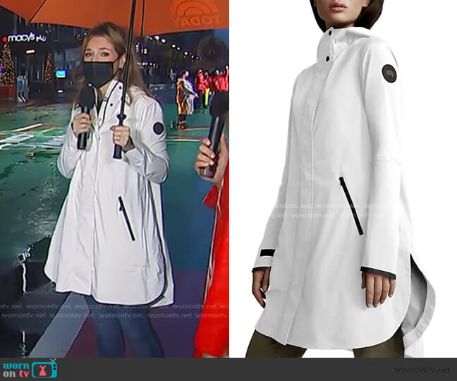 Kitsilano Hooded Raincoat by Canada Goose worn by Savannah Guthrie on Today