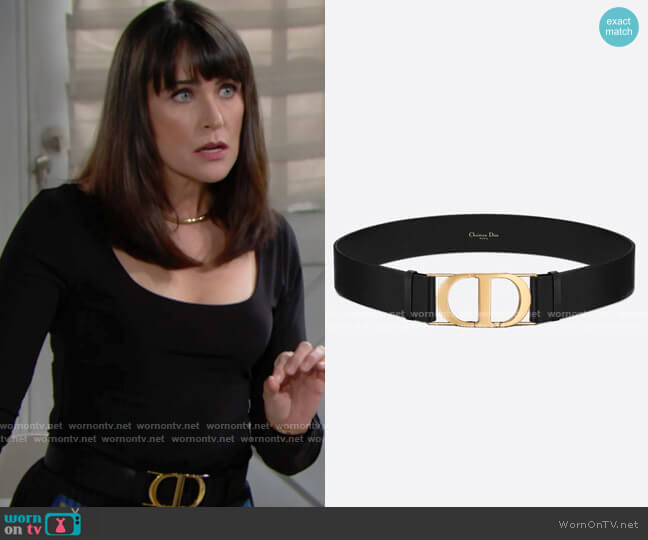 Christian Dior 30 Montaigne Belt worn by Quinn Fuller (Rena Sofer) on The Bold & the Beautiful
