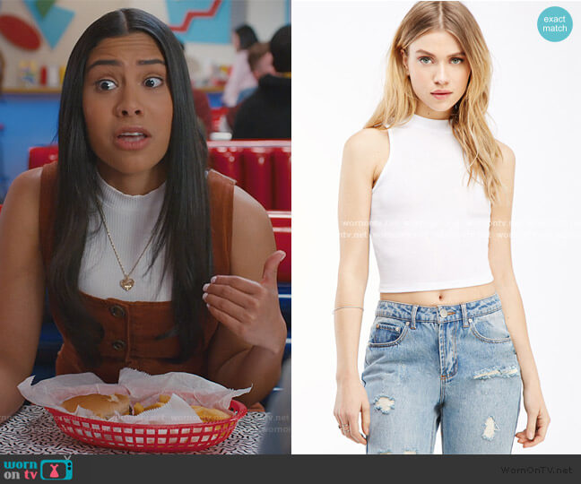 leeveless Ribbed Top by Forever 21 worn by Daisy (Haskiri Velazquez) on Saved By The Bell