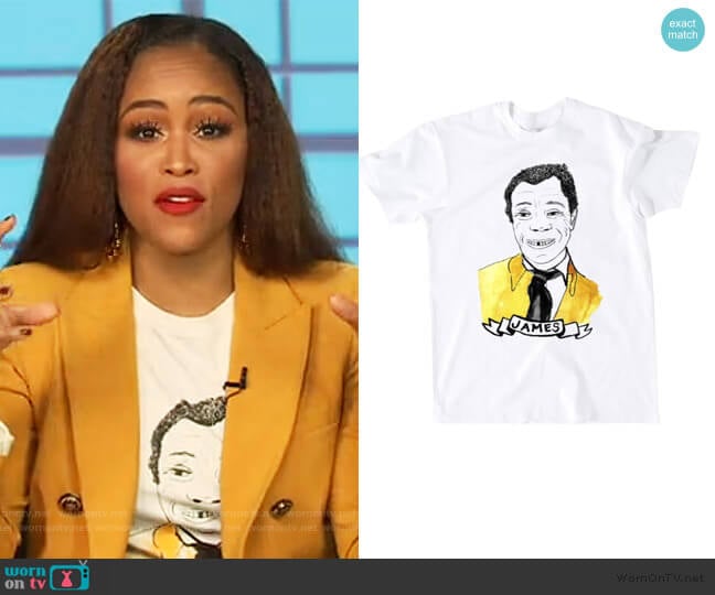 James Baldwin Tee by Deer Dana worn by Eve on The Talk