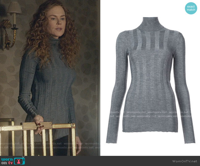 Grace’s grey ribbed turtleneck sweater on The Undoing