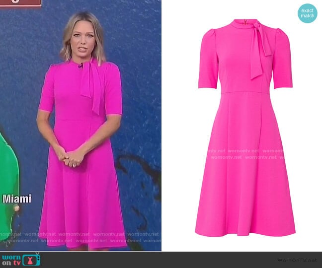 Tie Neck Dress by Donna Morgan worn by Dylan Dreyer on Today