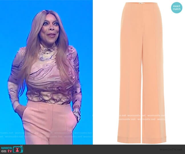 Kiersten high-rise flared pants by Diane von Furstenberg worn by Wendy Williams on The Wendy Williams Show