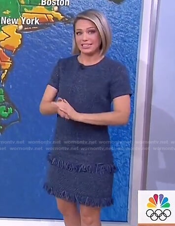 Dylan’s blue tweed dress on Today