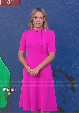 Dylan’s pink tie neck dress on Today